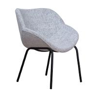 Poltrona Decorativa Com Pés De Ferro Multimóveis Cr7013 Cinza Cinza - 1