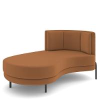 Sofá Chaise Longue Living Lucca Esquerdo D02 Veludo Terracota C-262 - 1