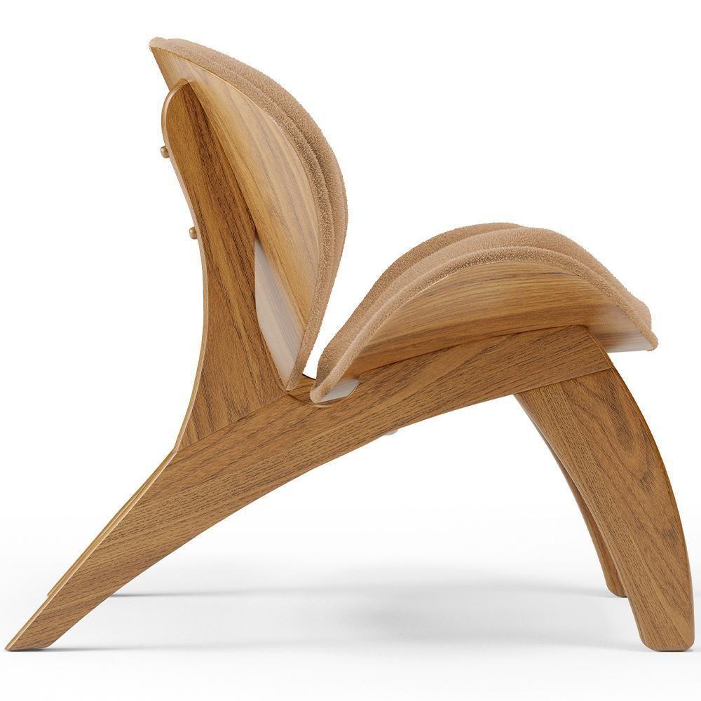 Kit 4 Poltronas Decorativa Orgânica Sala Living Kadosh L02 Bouclê Mostarda - 2