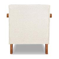 Kit 02 Poltronas Decorativa Natália Linho Base Em Madeira Castanho - Pallazio Natural - 6