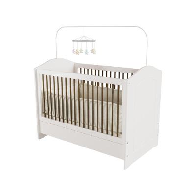 Berço Vira Cama Corona Mexicana Creme/carvalho