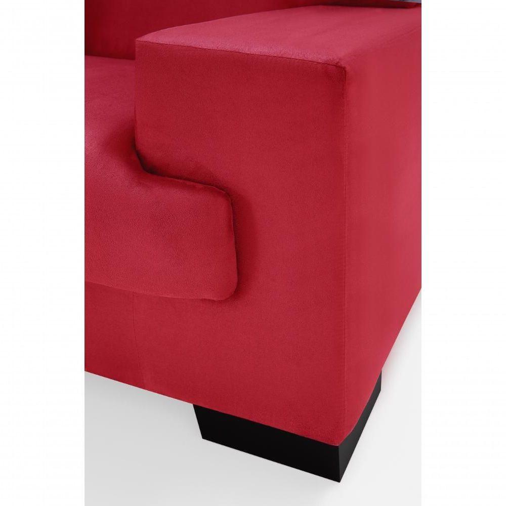 Sofá Manu Conjunto 2 E 3 Lugares Clássico Fixo Confortável Sala Império Vermelho 373 - 2