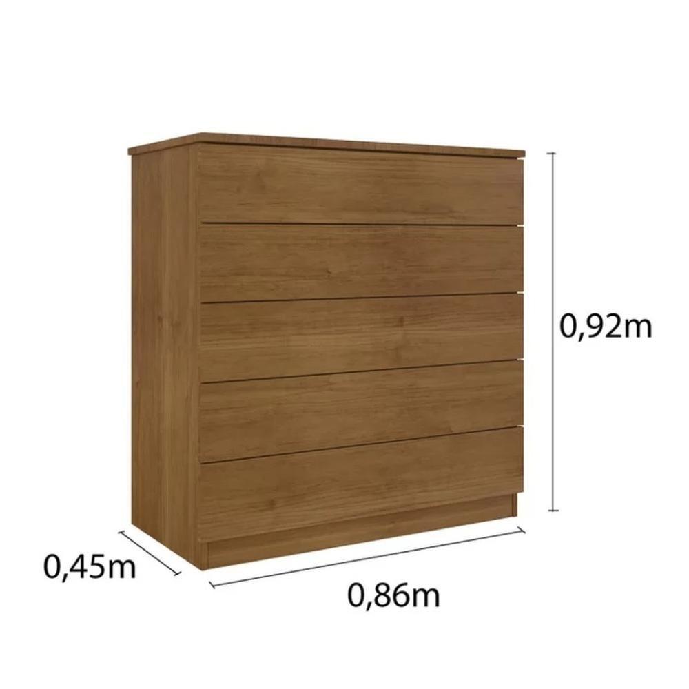 Cômoda 5 Gavetas Premium Cinamomo - 4