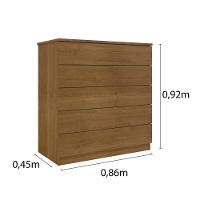 Cômoda 5 Gavetas Premium Cinamomo