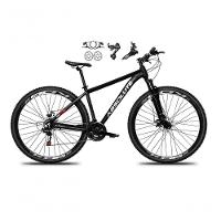 Bicicleta Aro 29 Absolute Nero 5 21v Alumínio Câmbios Shimano Freio Disco Hidráulico Garfo Suspensão - Preto Tam.21 - 1