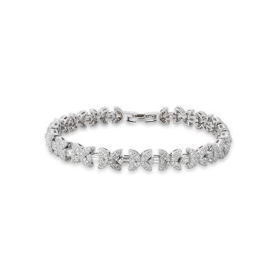 Pulseira De Borboletas Com Zircônias Em Prata 925