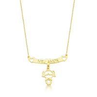 Colar Filhos Meus Amores Banhados A Ouro 18k - Menina - 1