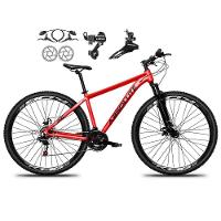 Bicicleta Aro 29 Absolute Nero 5 21v Alumínio Câmbios Shimano Freio Disco Hidráulico Garfo Suspensão - Vermelho Tam.21 - 1