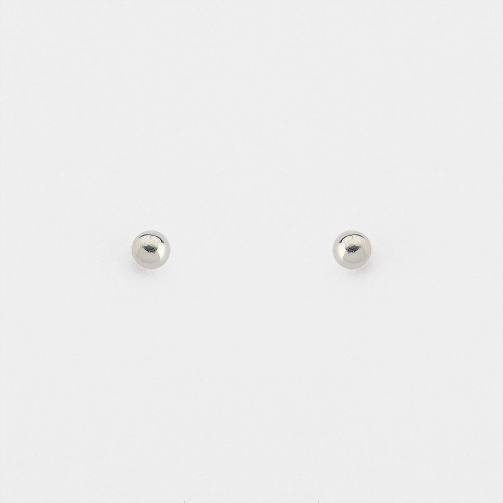 Brinco Bolinha Polida Prata 925 - 6mm - 1