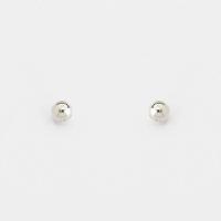 Brinco Bolinha Polida Prata 925 - 4mm - 1