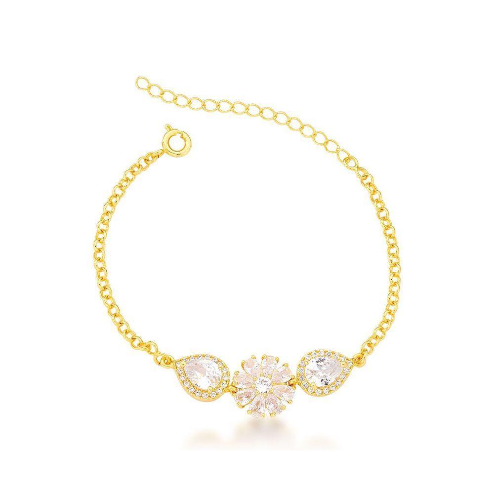 Pulseira Festa Com Flores Banahda A Ouro 18k - 1