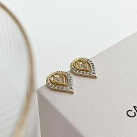 Brincos Elegantes Banhados A Ouro 18k Com Detalhes Em Zircônia - 2