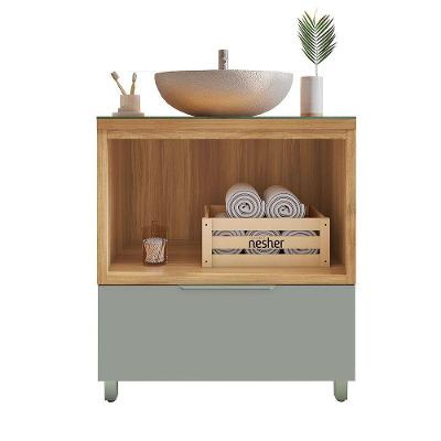 Gabinete De Banheiro Com Caixa Organizadora Marquesa Nesher Nature/verde