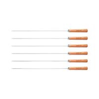 Conjunto De Espetinhos Tramontina 6 Peças Aço Inox Com Cabo De Madeira 50 Cm - 1