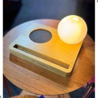 Luminária Com Porta Copos De Mesa Borá Madeira Natural - 3