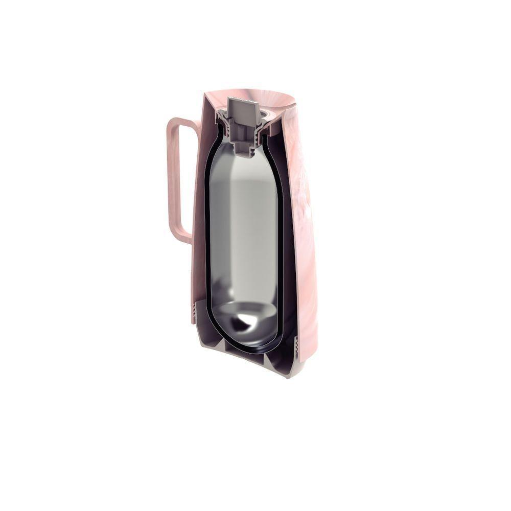 Bule Térmico Tramontina Exata Em Plástico Marmorizado Rosa 500 ml - 4