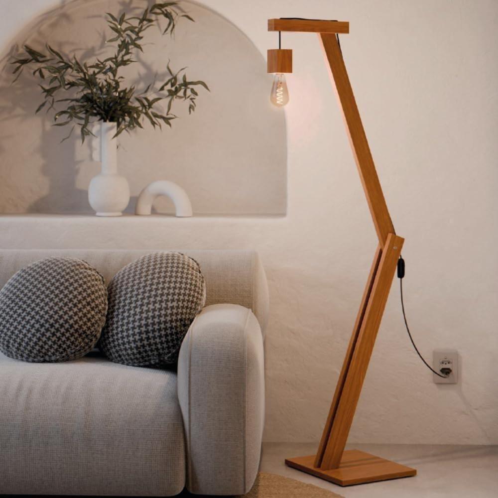 Luminaria De Chão Com Regulagem Quioto Amadeirado - 2
