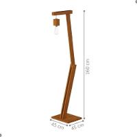 Luminaria De Chão Com Regulagem Quioto Amadeirado - 3
