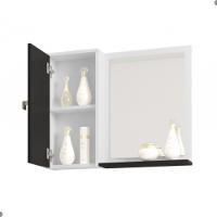 Conjunto Gabinete E Espelheira Colmar Branco Preto Fosco - 3