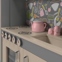 Cozinha Brinquedo Infantil Com Refrigerador Lima Cinza - 3