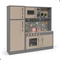 Cozinha Brinquedo Infantil Com Refrigerador Lima Cinza - 5