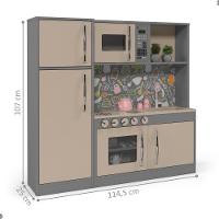 Cozinha Brinquedo Infantil Com Refrigerador Lima Cinza - 6