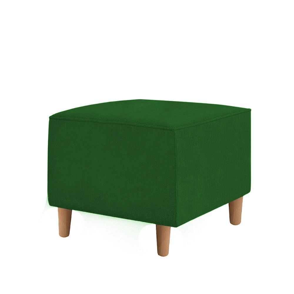 Kit Amamentação Poltrona + Puff + Almofada Julia Suede Verde - 3