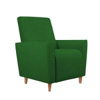 Kit Amamentação Poltrona + Puff + Almofada Julia Suede Verde - 5