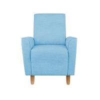 Kit Amamentação Poltrona + Puff + Almofada Julia Suede Azul Turquesa - 6