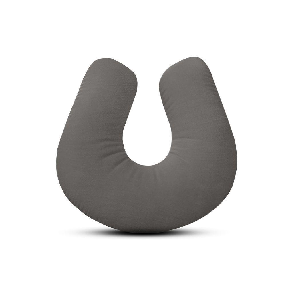 Kit Amamentação Poltrona + Puff + Almofada Julia Suede Cinza - 2