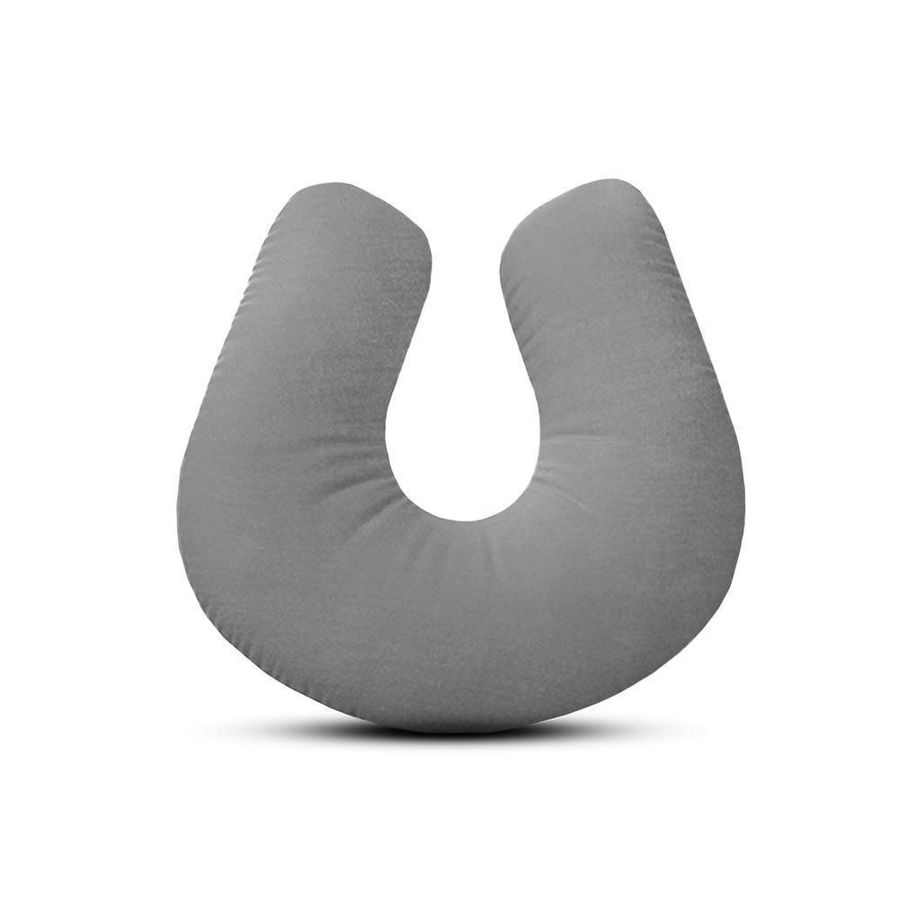 Kit Amamentação Poltrona + Puff + Almofada Julia Linho Cinza - 2