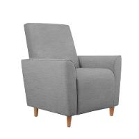 Kit Amamentação Poltrona + Puff + Almofada Julia Linho Cinza - 5