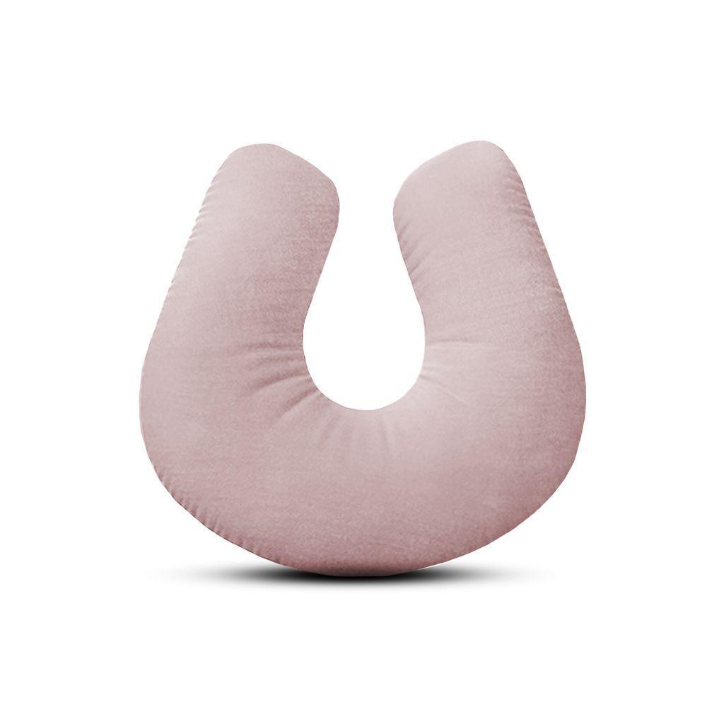 Kit Amamentação Poltrona + Puff + Almofada Julia Suede Rosa Bebe - 4