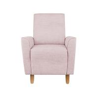 Kit Amamentação Poltrona + Puff + Almofada Julia Suede Rosa Bebe - 3