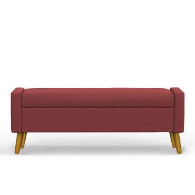Recamier Bau Paris 1,20m Suede Bordo - Inova Decor