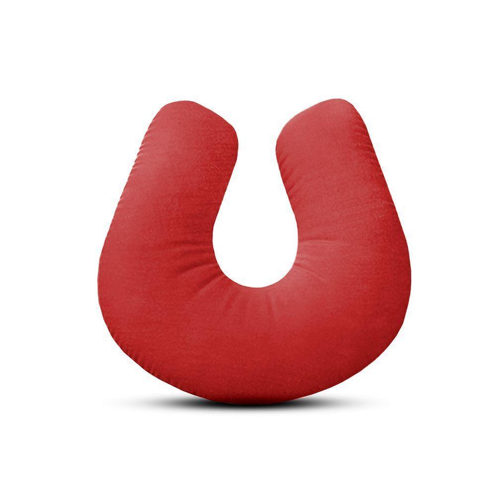 Kit Amamentação Poltrona + Puff + Almofada Julia Suede Vermelho - 2