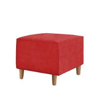 Kit Amamentação Poltrona + Puff + Almofada Julia Suede Vermelho - 3