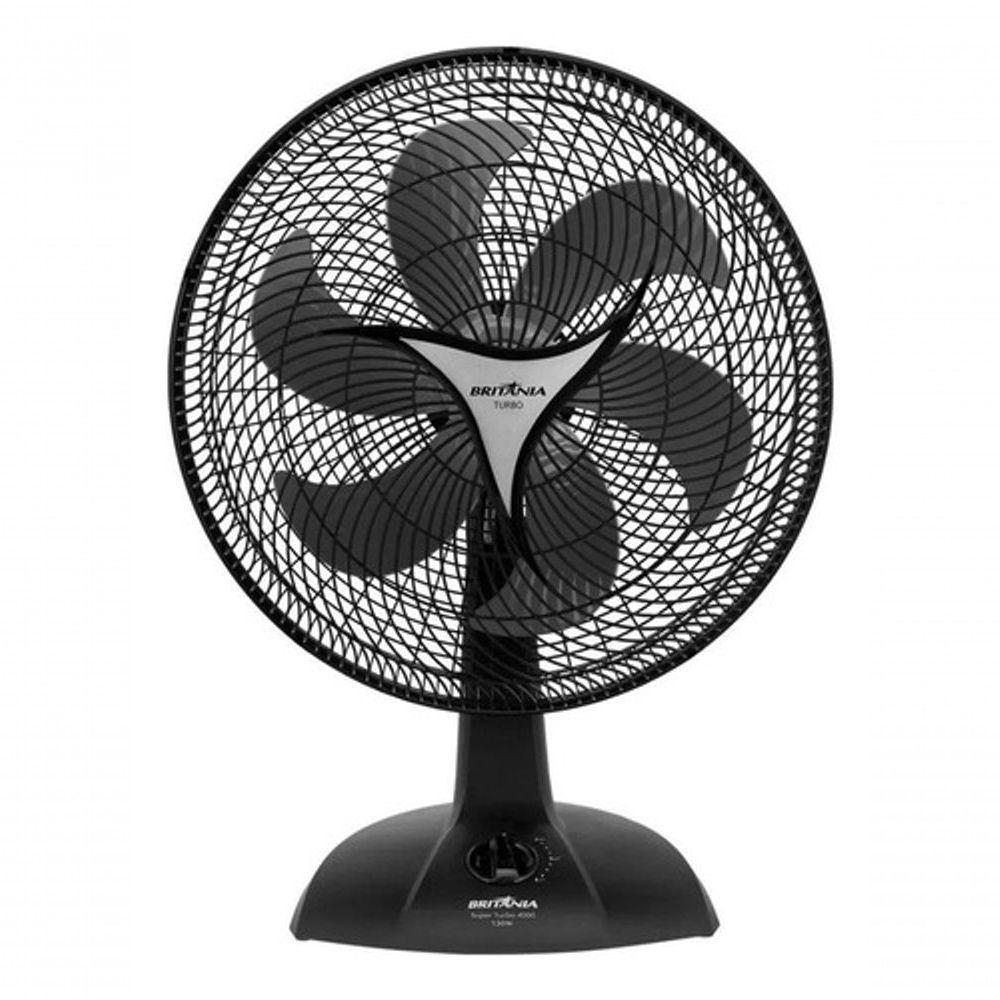 Ventilador Britânia Super Turbo 40cm Bvt4000 Preto Preto Preto 40 Cm 60hz Plástico 6 220v - 1