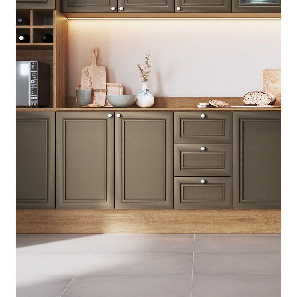 Balcão 2 Portas 3 Gavetas Clássica Quiditá Montana/bronze - 2