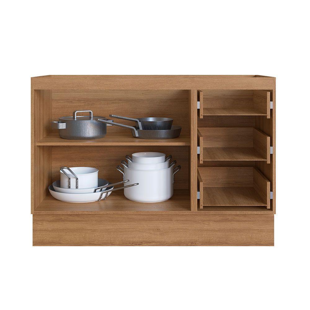 Balcão 2 Portas 3 Gavetas Clássica Quiditá Montana/bronze - 3