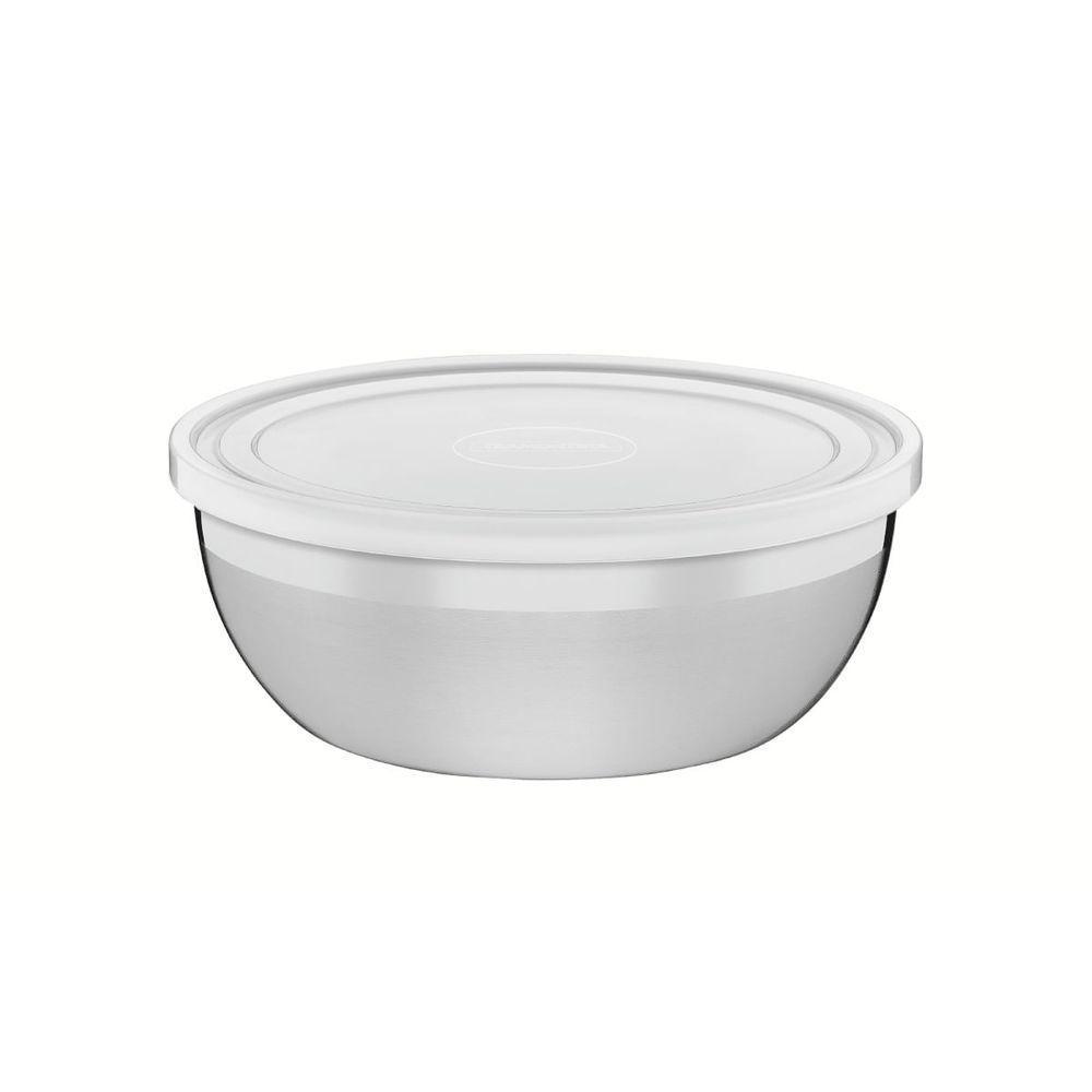 Pote Tramontina Freezinox Redondo em Aço Inox com Tampa Plástica 22 cm 2,9 L - 1