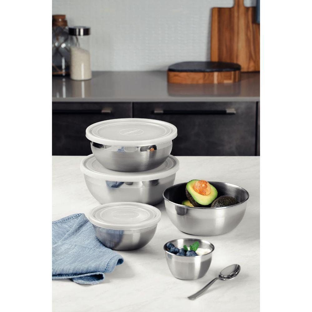 Pote Tramontina Freezinox Redondo em Aço Inox com Tampa Plástica 22 cm 2,9 L - 6