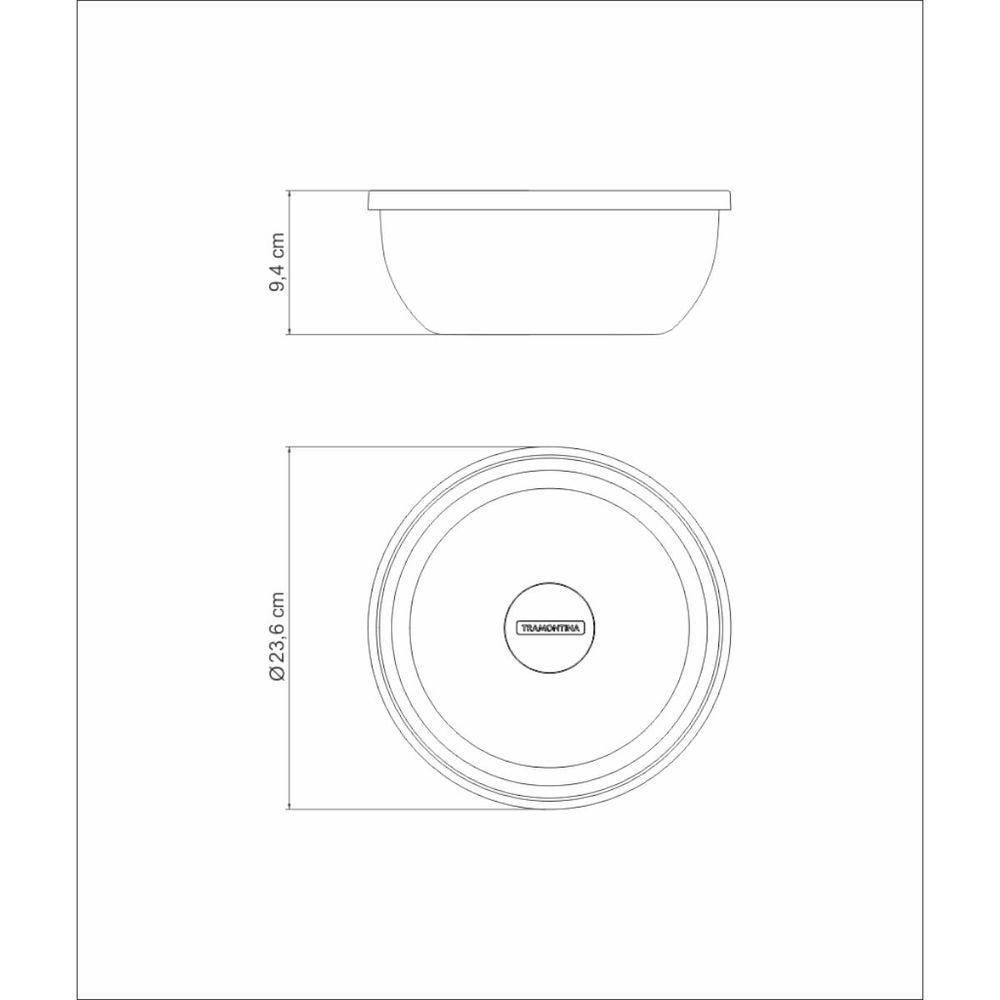 Pote Tramontina Freezinox Redondo em Aço Inox com Tampa Plástica 22 cm 2,9 L - 7