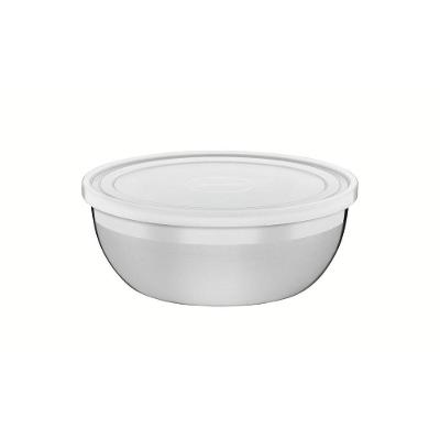 Pote Tramontina Freezinox Redondo em Aço Inox com Tampa Plástica 20 cm 2,2 L