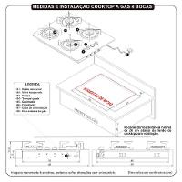 Cooktop Fogatti Safe Ferro Fundido 4 Bocas à Gás Preto Bivolt