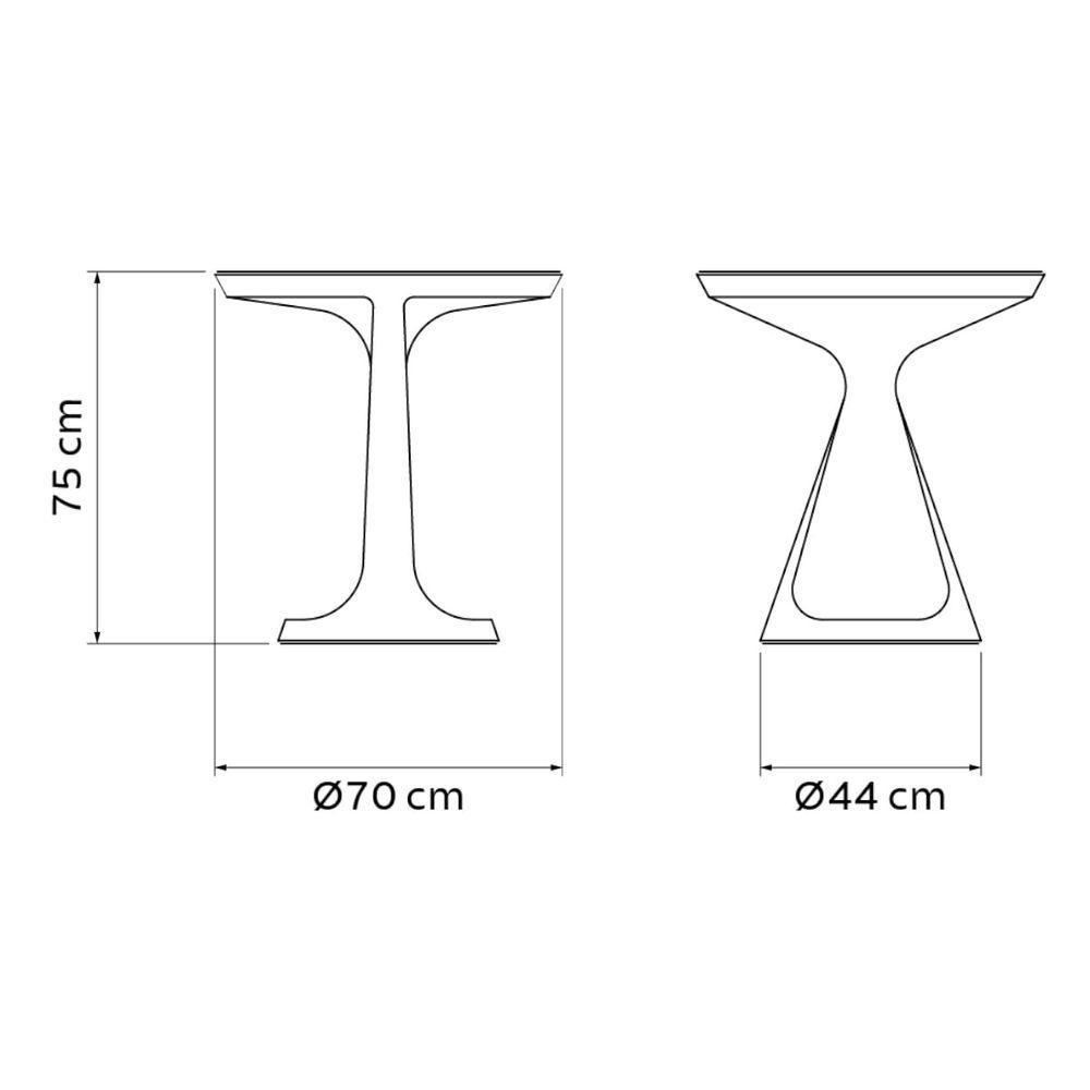 Mesa Tramontina Salut em Polietileno Marrom Café - 2