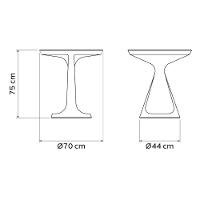 Mesa Tramontina Salut em Polietileno Marrom Café - 2