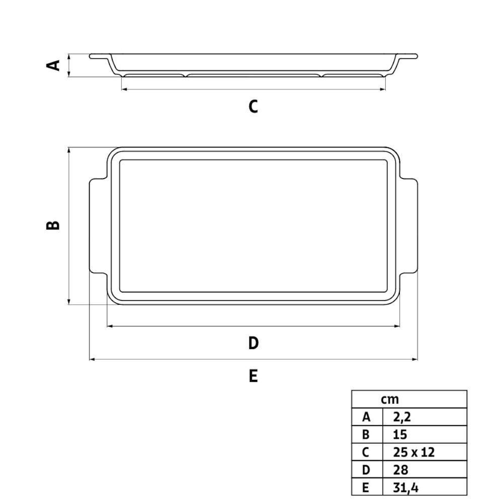 Travessa Retangular Tramontina Maria Augusta em Porcelana 28x15 cm - 2