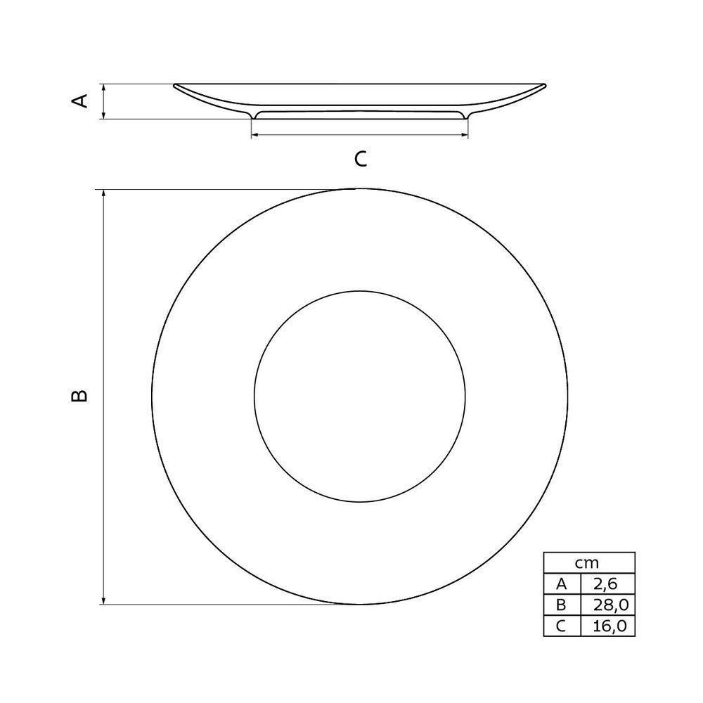 Prato Raso Tramontina Itaúnas Em Porcelana Decorada 28 Cm - 5