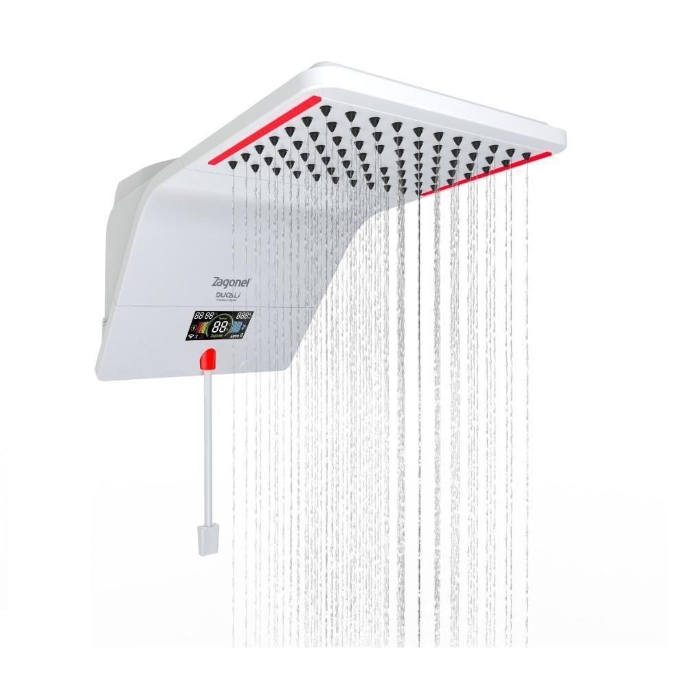 Ducha Eletrônica Ducali Com Painel Digital Branca Zagonel 220V - 1